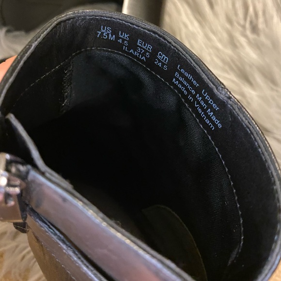 *BRAND NEW* Franco Sarto Black Leather Ilaria Zip-up Ankle Boots / Booties - Picture 6 of 11